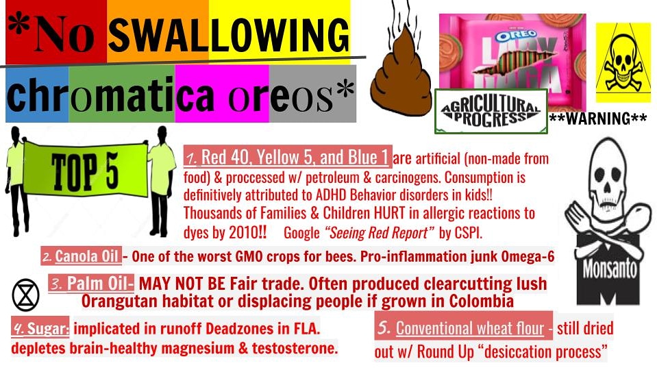 HempyVegan's tweet photo. Lady Gaga Oreos are the Last straw in the Fake Dye Saga! THOUSANDS OF FAMILIES BESET BY ALLERGIC REACTIONS TO #FAKECOLORS #FOODdye HAVE FILED THEIR COMPLAINTS AND SIGNEd PETITIONS for you to act @US_FDA #protectusall @POTUS! Like u did on #TransFats @ScottGottliebMD! B a Mensch! https://t.co/VMyZPxb4dS