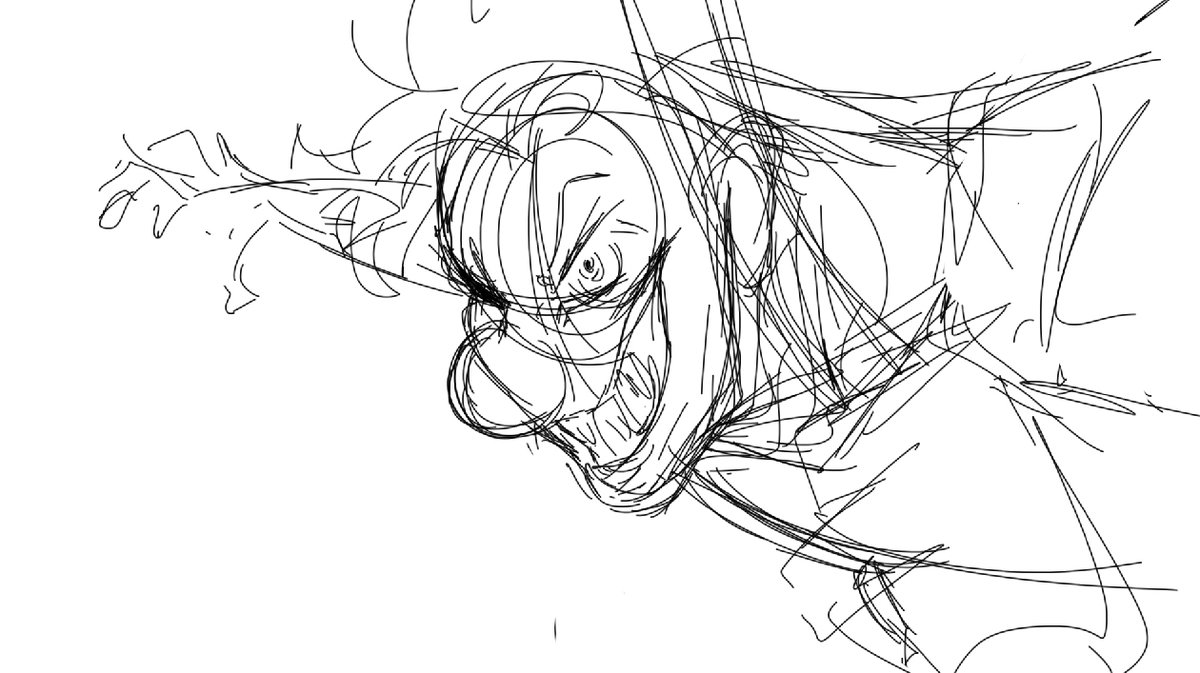 PrettyFlyShyGuy's tweet image. The sketch ➡️➡️➡️ The finished illustration.