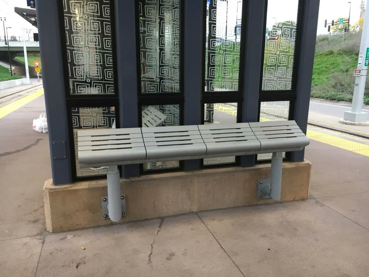 Slanted benches don’t reduce homelessness.Bolts on steps don’t reduce homelessness.Raised grate covers don’t reduce homelessness. Spiked windowsills don’t reduce homelessness. There’s only one thing that *does* reduce homelessness — and that is housing.