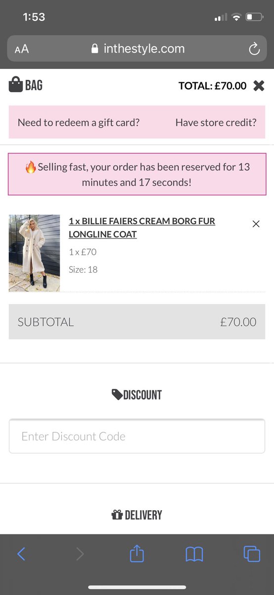 LeannaJaynee's tweet photo. @inthestyleUK hi trying to order however price is changing at check out... https://t.co/N4gmGBwAtV