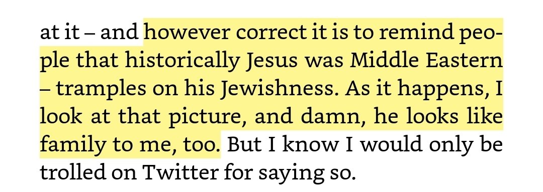 This feels a little bit... Off. Like it's a perfect springboard to mention with regards to race and racism that the common familiarity is no coincidence and is a way to make a good point. Instead it is 'he isn't Muslim, he is jewish' even though no one actually said otherwise