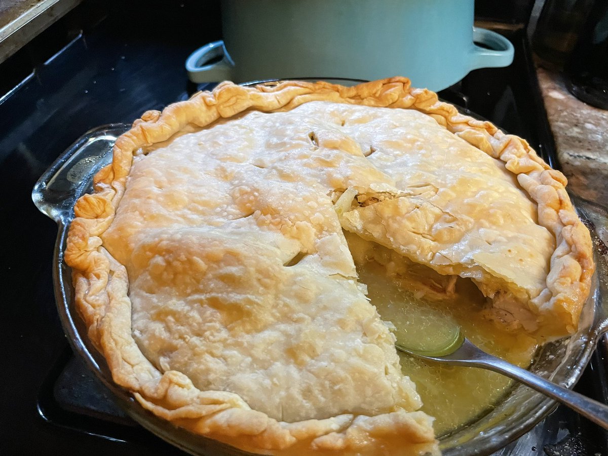 dratsum's tweet image. I just made an apple pie with pork cutlets inside and I am now no longer the human I was this morning. Now accepting applications for worshipers. #evolutionisreal #homecooking