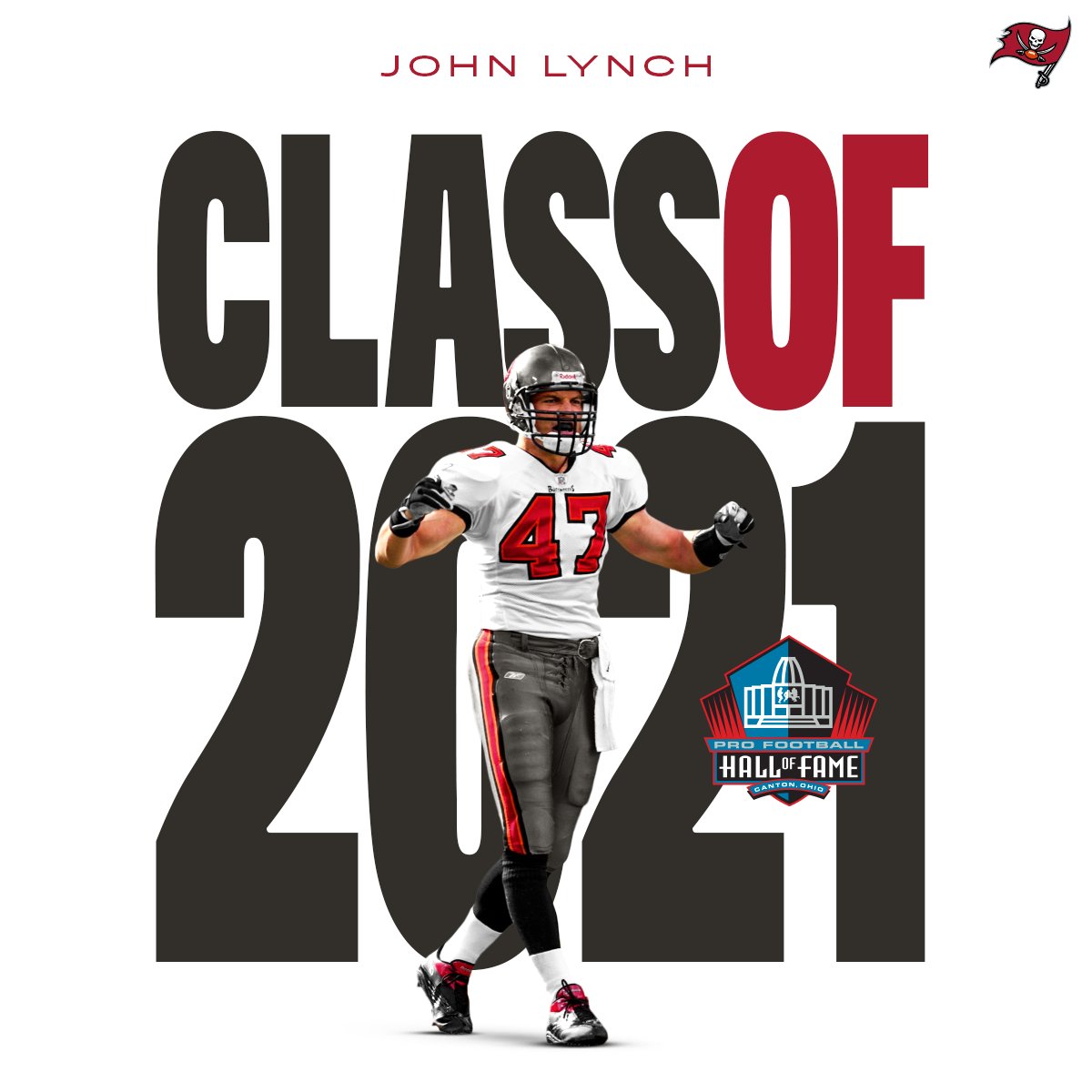 Buccaneers's tweet photo. Forever a legend.

John Lynch is headed to the Hall of Fame ‼️