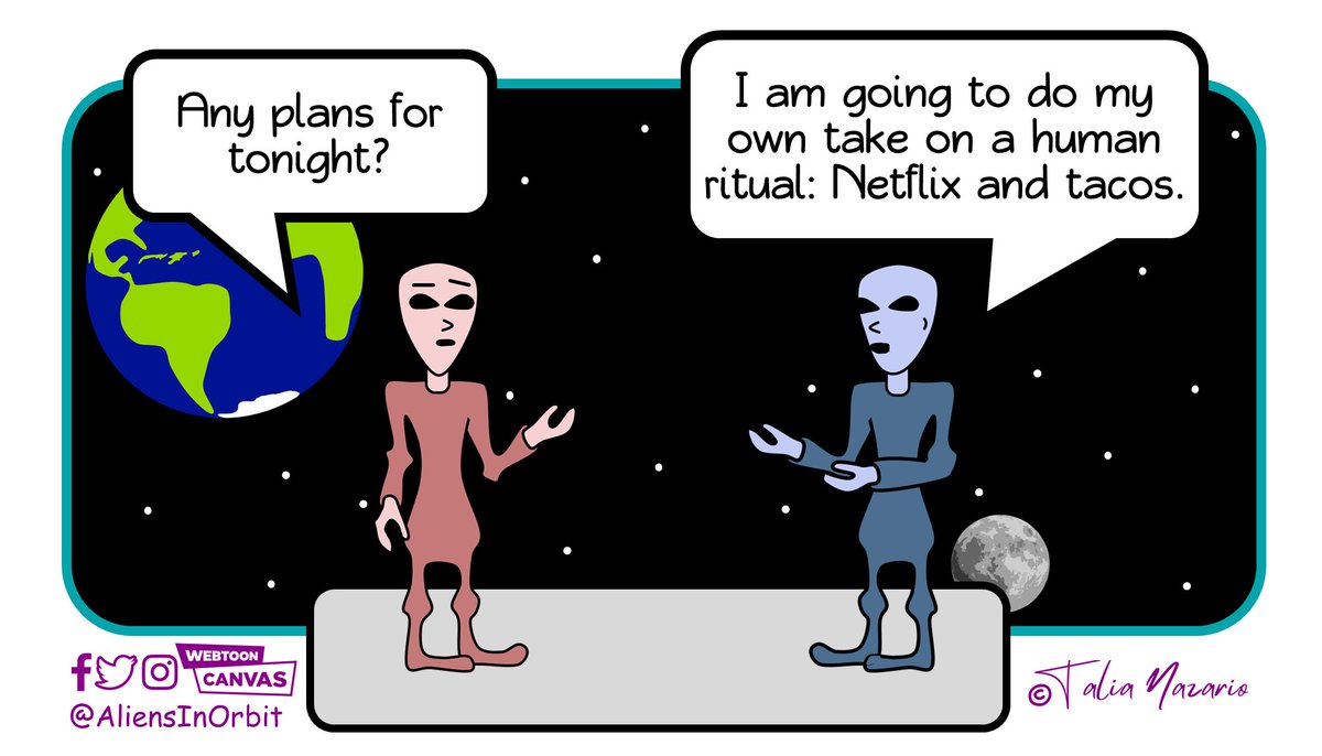 AliensInOrbit's tweet photo. Aliens enjoy a #movienight now and then, even if it's their own version of #netflixandchill 👽 https://t.co/GqJCKRzkaX