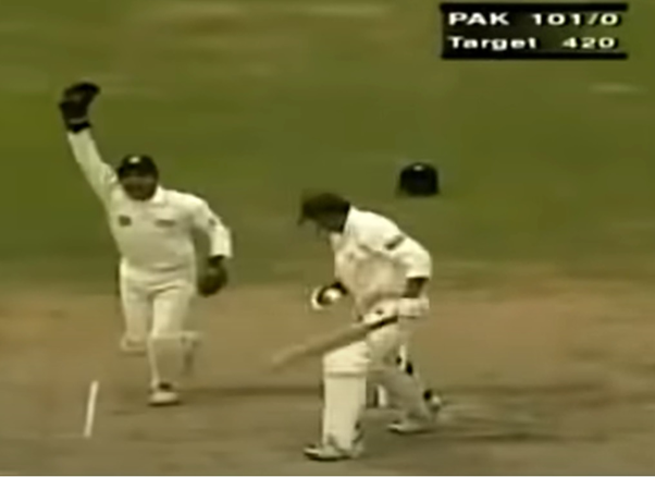 Kumble pitched the third ball of the over outside the off stump. Afridi flirted at it, there was a distinct noise and the bowler and wicketkeeper Nayan Mongia leaped up in appeal. Umpire AV Jayaprakash raised his finger.