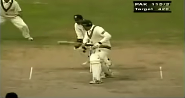 Inzamam-ul-Haq managed to survive the hat-trick, but did not stay long. Tentatively prodding at a short of good length delivery, he ended up playing on to his stumps. Pakistan were 3 down for 115.