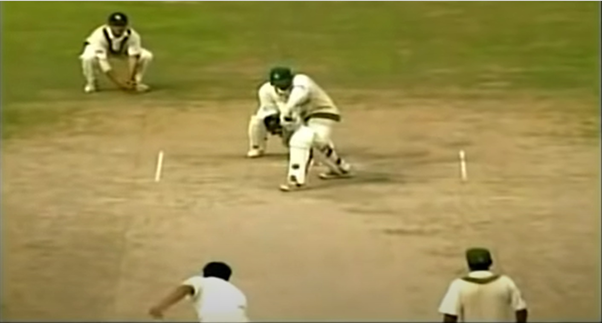 And two balls later, Mohammad Yousuf — then known as Yousuf Youhana — played down the wrong line as Kumble fired his faster delivery down the middle and was trapped plumb.