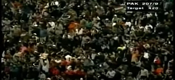 Indian fans celebrated with unconfined joy which characteristically went somewhat overboard. The moment Kumble took his final wicket the 25,000 crowd at the Kotla broke into an ecstatic dance, chanting “Kumble”, “Kumble”.