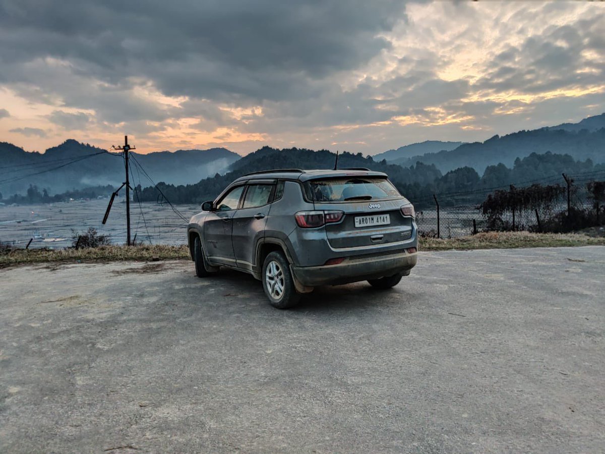 literbasar's tweet photo. From dramatic sunsets at mountain top to serenity by the lake. @JeepIndia the compass navigates beautifully and handles very well. Love my Compass. https://t.co/ij4CRXkXa1