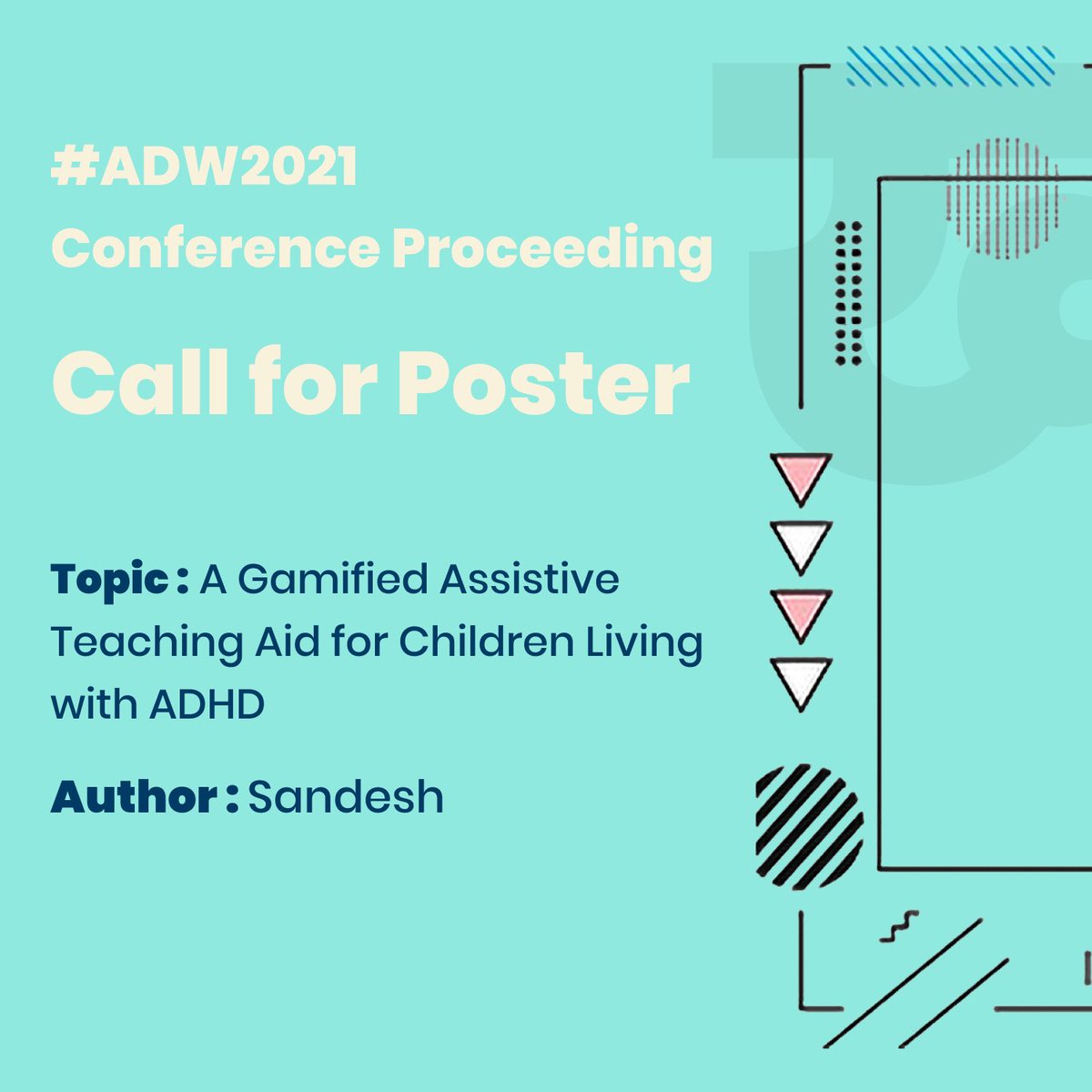 AhmDesignWeek's tweet photo. The poster session offers the opportunity for presenters to share their work through a quick introduction to the entire conference audience, followed by a discussion with the audience on the poster. 

#ADW2021 #AhmedabadDesignWeek #Amdavadesign #AhmedabadDesign #design #ahmdesign https://t.co/jPpFVsKaaj