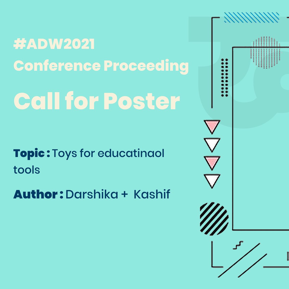 AhmDesignWeek's tweet photo. The poster session offers the opportunity for presenters to share their work through a quick introduction to the entire conference audience, followed by a discussion with the audience on the poster. 

#ADW2021 #AhmedabadDesignWeek #Amdavadesign #AhmedabadDesign #design #ahmdesign https://t.co/jPpFVsKaaj