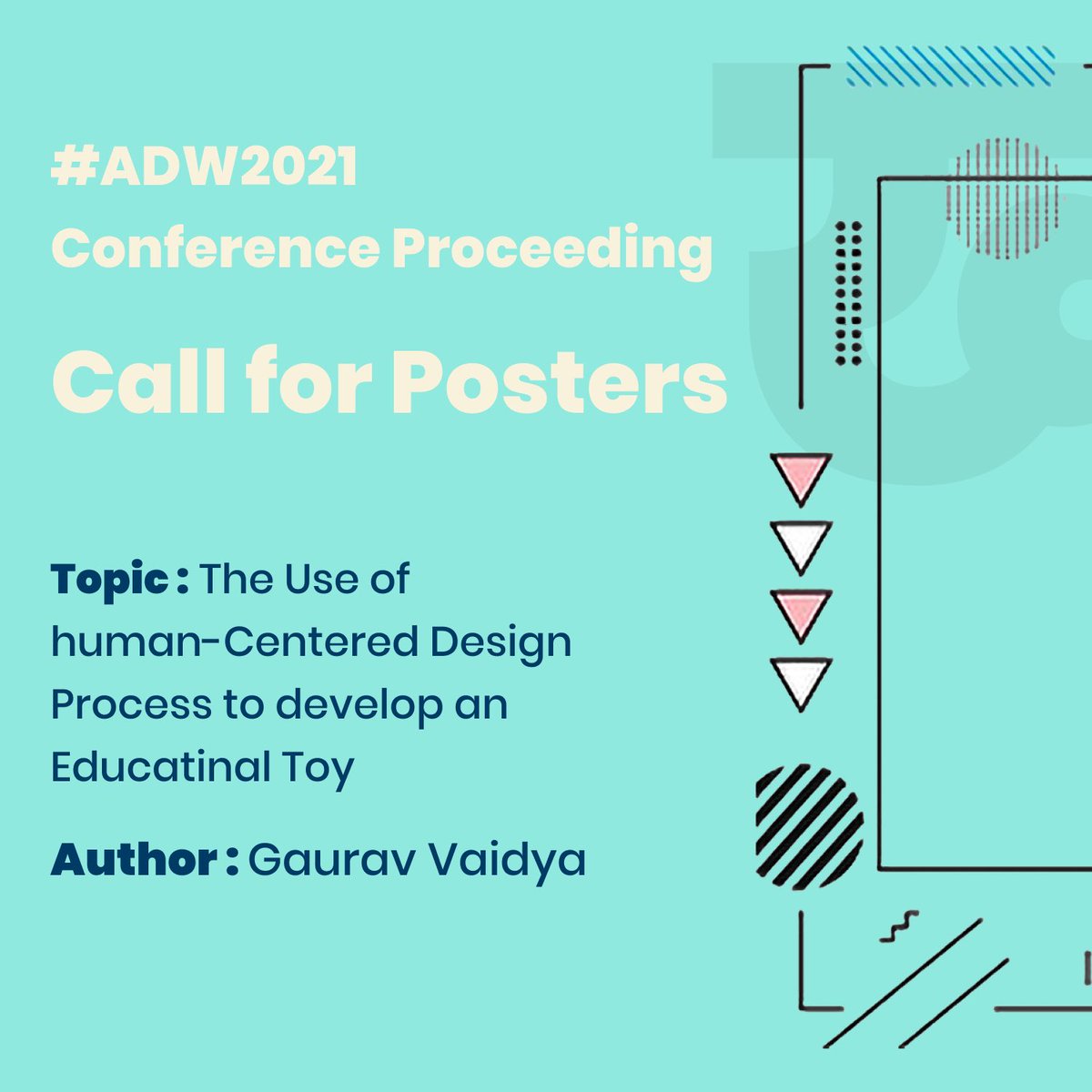 AhmDesignWeek's tweet photo. The poster session offers the opportunity for presenters to share their work through a quick introduction to the entire conference audience, followed by a discussion with the audience on the poster. 

#ADW2021 #AhmedabadDesignWeek #Amdavadesign #AhmedabadDesign #design #ahmdesign https://t.co/jPpFVsKaaj