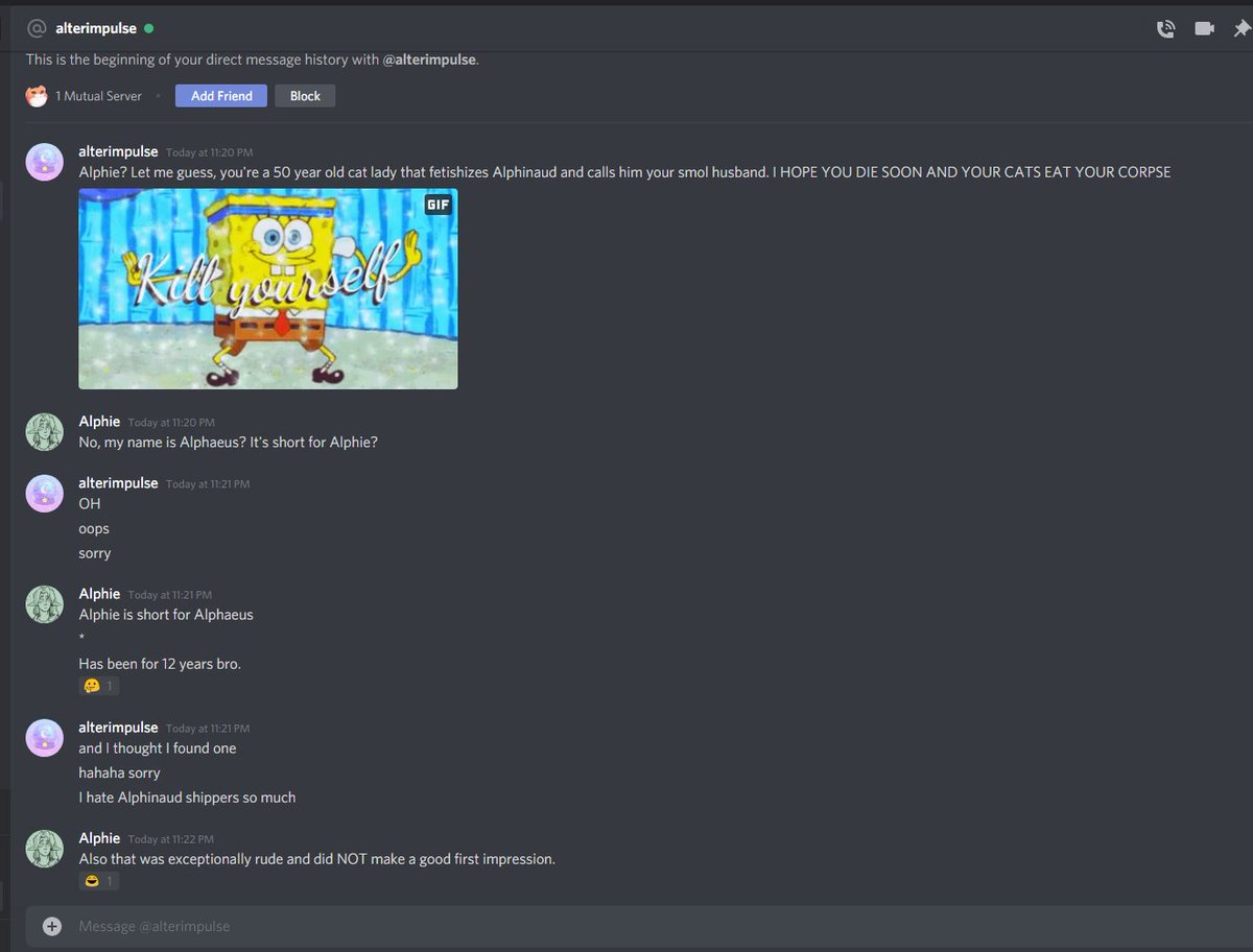 Don't DM people with this kind of shit. This behavior is toxic and abusive. Not everyone's screen name is a reference to your fandom, even if they're in that fandom. Some people's screen names are just their names. Crazy idea, I know.