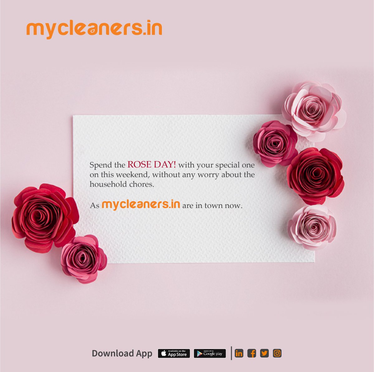 MycleanersIn's tweet image. May the passion in our relationship be like the red rose which will spread the essence &amp;amp; aroma in your fabric, home &amp;amp; life.
Happy Rose Day to the most beautiful Customers 🧡
#spreadlove #happyroseday #valetineweek