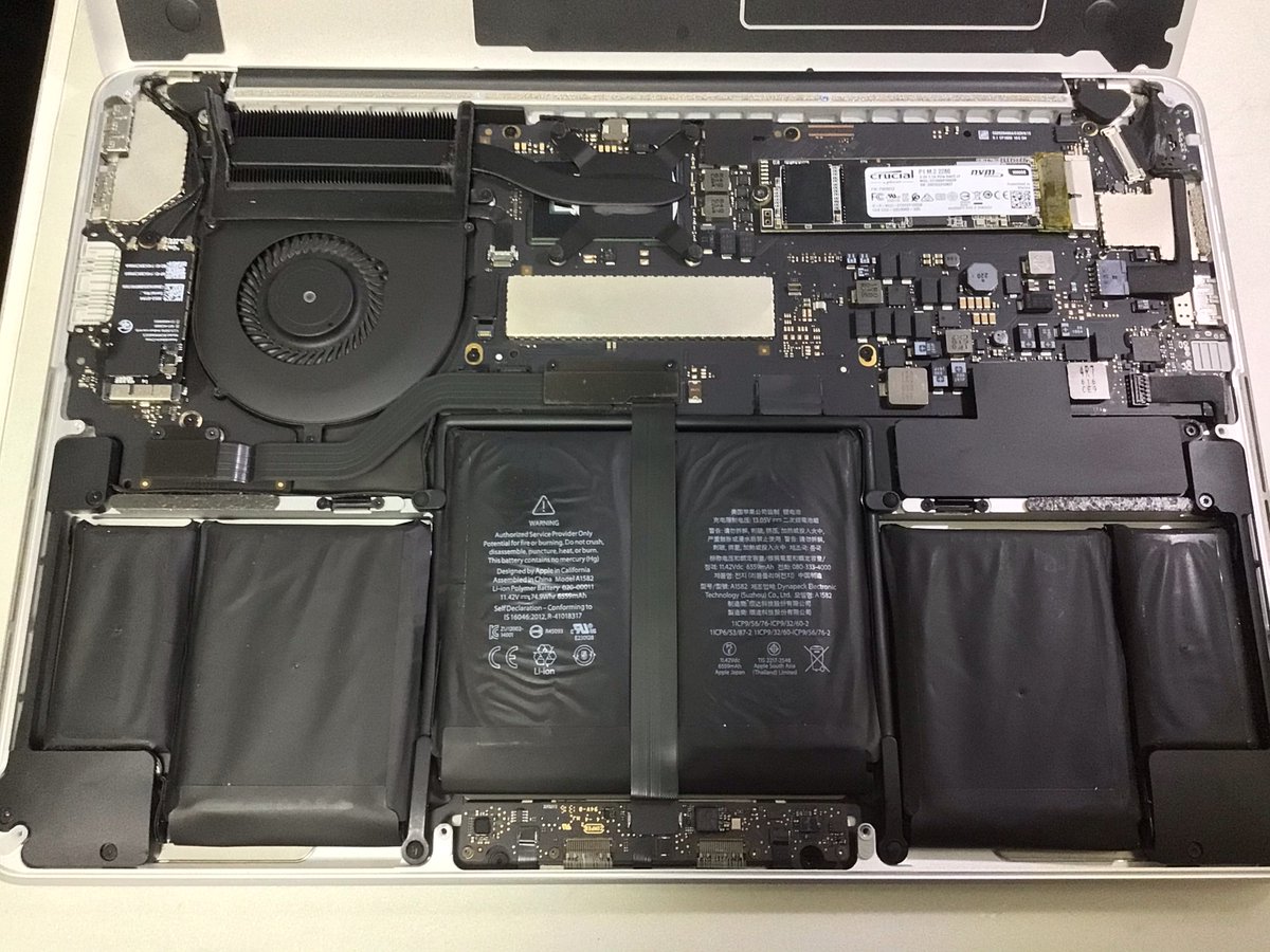 CALPICOfrom946's tweet photo. #MacBookPro  Early 2015の #バッテリー交換
これをこうしてこうしてこう

#A1502 https://t.co/BDXgaO5h15
