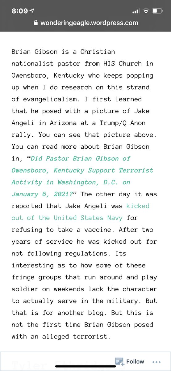 He swears it was a peaceful event & Trump didn’t incite violence… So he’s a liar. He seems to try to incite revolutionary action himself. Due to the pic of him & Q Shaman many thought he went to the Capitol (but it’s an AUG 20 pic). 10/