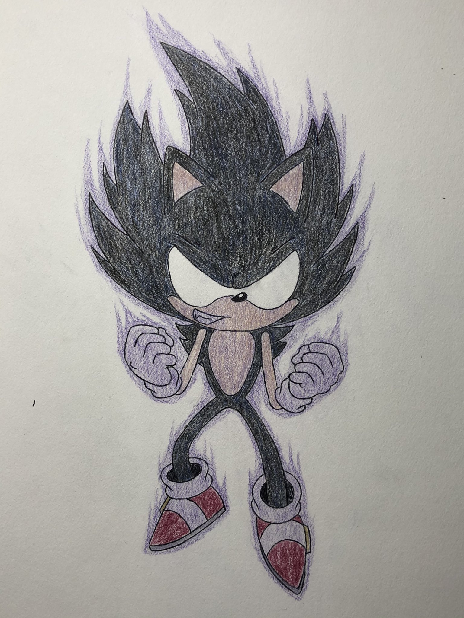 Mugi Draws Dark Super Sonic — Weasyl