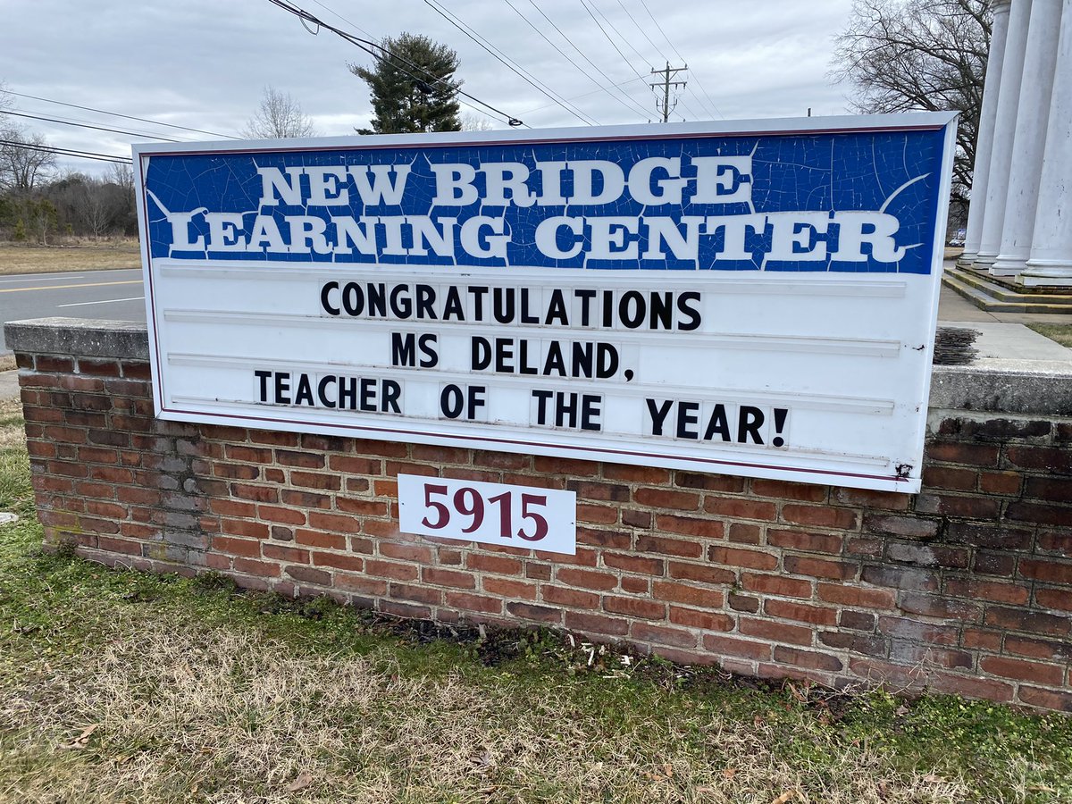 Congratulations to New Bridge Learning Center’s Teacher of the Year, Allison DeLand!