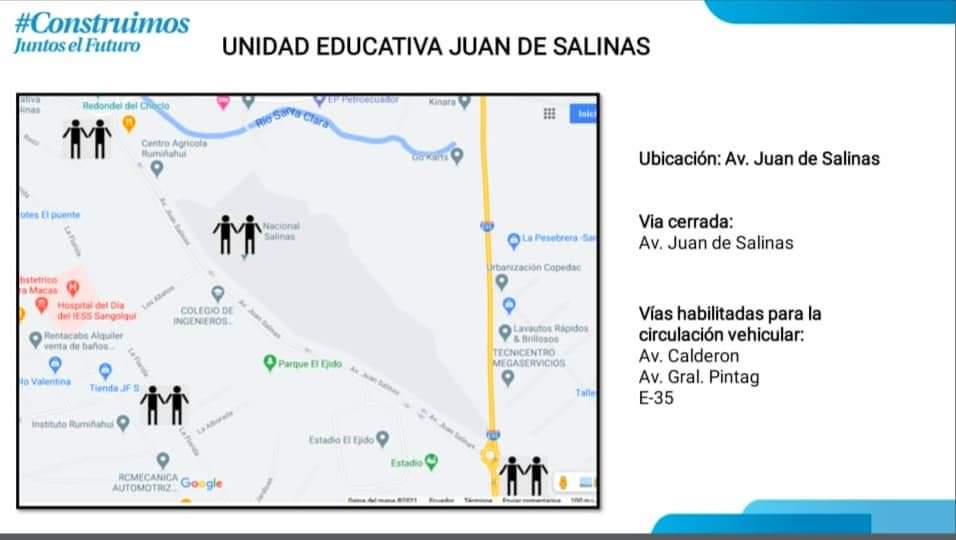 mruminahui's tweet photo. 🔺#INFORMACIÓN | Conozca las vías que permanecerán cerradas  junto a los recintos electorales, este  domingo 7 de febrero de 2021, en la parroquia #Sangolquí. https://t.co/gtIFGKUMCq