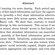 Day 6:  #blackhistorymonth    #Econtwitter reading list “Learning from Shared News: When AbundantInformation Leads to Belief Polarization”  @renee_bowen_lyn, Simone Galperti and Danil Dmitriev  @ucsdecon  #Econs4BHM