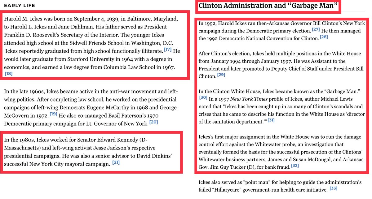 HRC’s Garbage Man has been around for a long time. Ickes.Catalist https://www.influencewatch.org/person/harold-ickes/