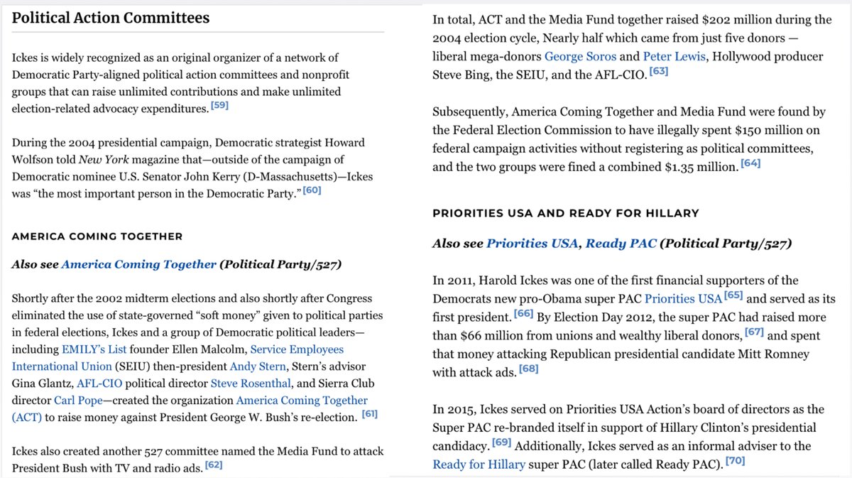 HRC’s Garbage Man has been around for a long time. Ickes.Catalist https://www.influencewatch.org/person/harold-ickes/
