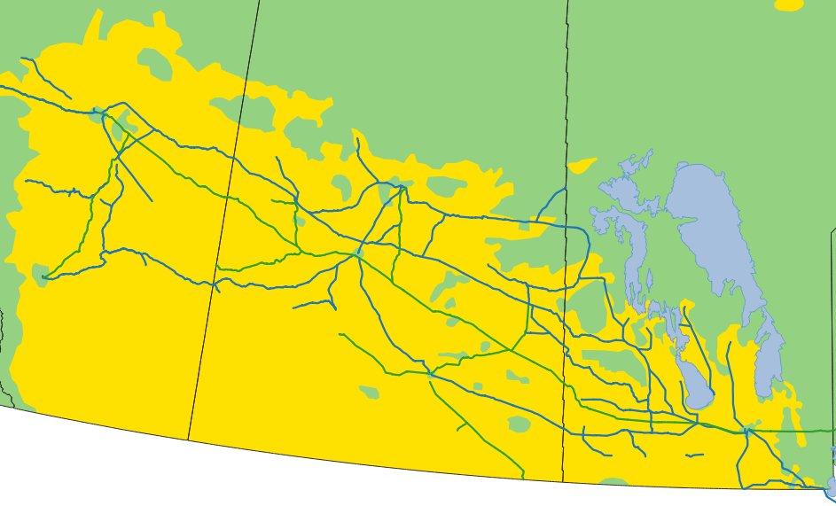 It's not complete overlap, however. The Canadian Northern intends to head to the developed port of Vancouver. They intend approximately parallel the CPR in Ontario and Quebec. But, in the key traffic generating region of the Prairies, they will be close competitors