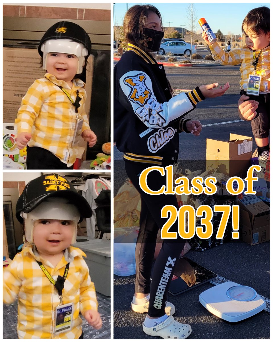 SartanX's tweet photo. Class of 2037 representing at today’s #SPXService project. When is your little one graduating from Pius? Thanks to everyone that came out to donate to the Barrett House and for supporting #SPXCheer! https://t.co/qxQCcj2qJC