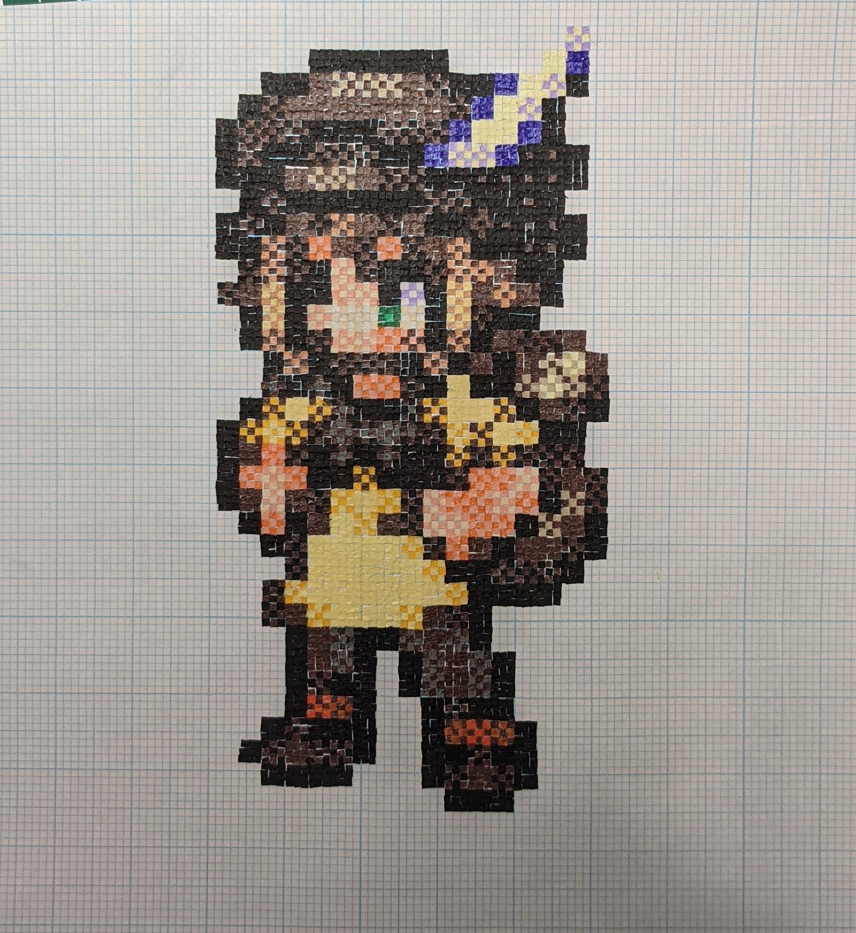 こぶ 野生のドット絵職人 オクトパストラベラー大陸の覇者 と マスキングテープ で作った ドット絵 オクトラ中心 で50人以下だったフォロワーさんが一気に増えました ありがとうオクトパストラベラー これでフォロワーさん増えました T
