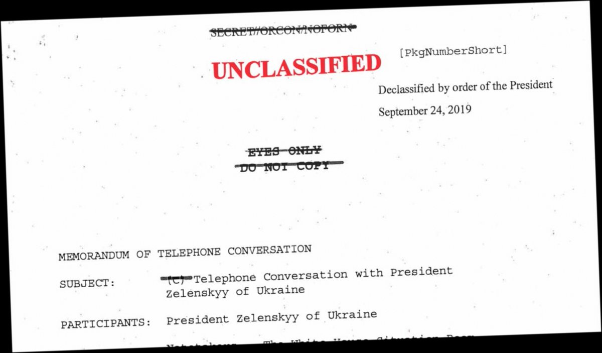 july 25 phone call transcript pdf download / Twitter