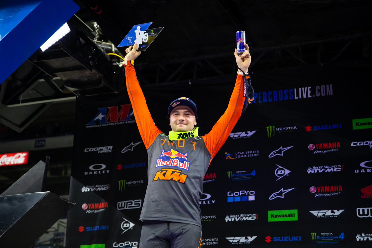 KTM North America (@ktmusa) on Twitter photo The Red Bull KTM Factory Racing Team podiums tonight in Indy for <a href="/SupercrossLIVE/">Supercross LIVE!</a> round 6! <a href="/cooperwebb_2/">Cooper Webb</a> in second place and <a href="/MarvinMusquin25/">Marvin Musquin</a> rounds off the 450 SX podium in third. #KTM #READYTORACE #SUPERCROSSLIVE The Red Bull KTM Factory Racing Team podiums tonight in Indy for <a href="/SupercrossLIVE/">Supercross LIVE!</a> round 6! <a href="/cooperwebb_2/">Cooper Webb</a> in second place and <a href="/MarvinMusquin25/">Marvin Musquin</a> rounds off the 450 SX podium in third. #KTM #READYTORACE #SUPERCROSSLIVE