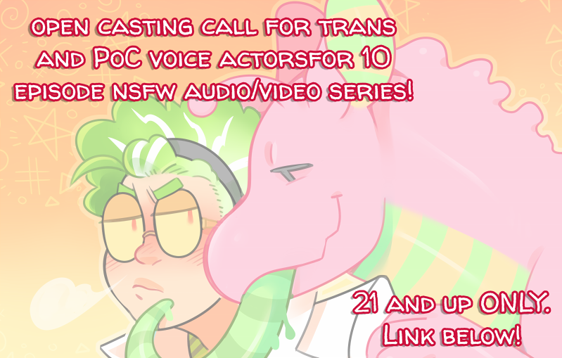 Gum_and_Doc's tweet photo. 📌 CASTING CALL INFO
-You must be 21 or over to apply
-Priority on transmasc / PoC VA's
-Paid position! 
-10 episode project.
-Lots of different kinks and scenarios! 

Full info and how to apply listed here: https://t.co/YQgj6Ih6Lr https://t.co/w7SI32jVsR