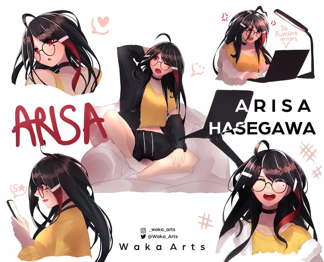 Waka_Arts's tweet photo. Introducing my new OC, Arisa! She will be joined with her flatmate very soon ✨✨ (Twitter manga in planning 🤧)
#OC https://t.co/FhzRlQ0Gtv