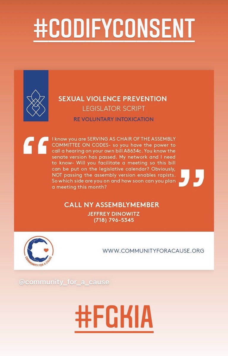 C4AC_NYC's tweet image. @TheBADASS_army We&apos;re working on tackling consent laws and getting legislators to #codifyconsent. Wanna collab?  More the merrier #FGKIA.