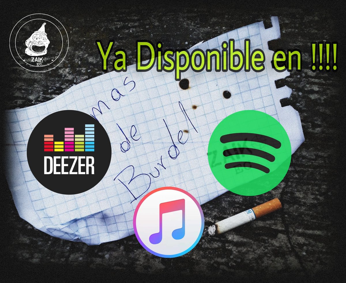 zaikobanda's tweet photo. Poemas de Burdel ya está en Spotify!!! https://t.co/wybPWPmG0o