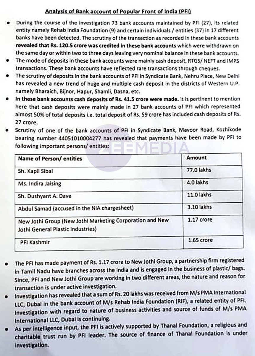 അതിന് പിന്നോടിയായി സോറസിന്റെ പിമ്പ് ഹർഷ് മന്ദർ & OSF, ഷാഹിൻബാഗ് പ്രൊട്ടസ്ററ് ന് സപ്പോർട്ട് പറയുന്നു നിരത്തിൽ ഇറങ്ങാൻ പറയുന്നു അപ്പൊ നമ്മുടെ ഷർജിൽ ഇമാമ് ഒക്കെ വരുന്നത് പിന്നെ PFI , PFI ചെയ്ത 120 കോടി ഫണ്ടിങ് ഒക്കെ അറിയാമല്ലോ അവിടെയാണ് നമ്മടെ കബിൽ സിബിൽ 77 ലക്ഷം