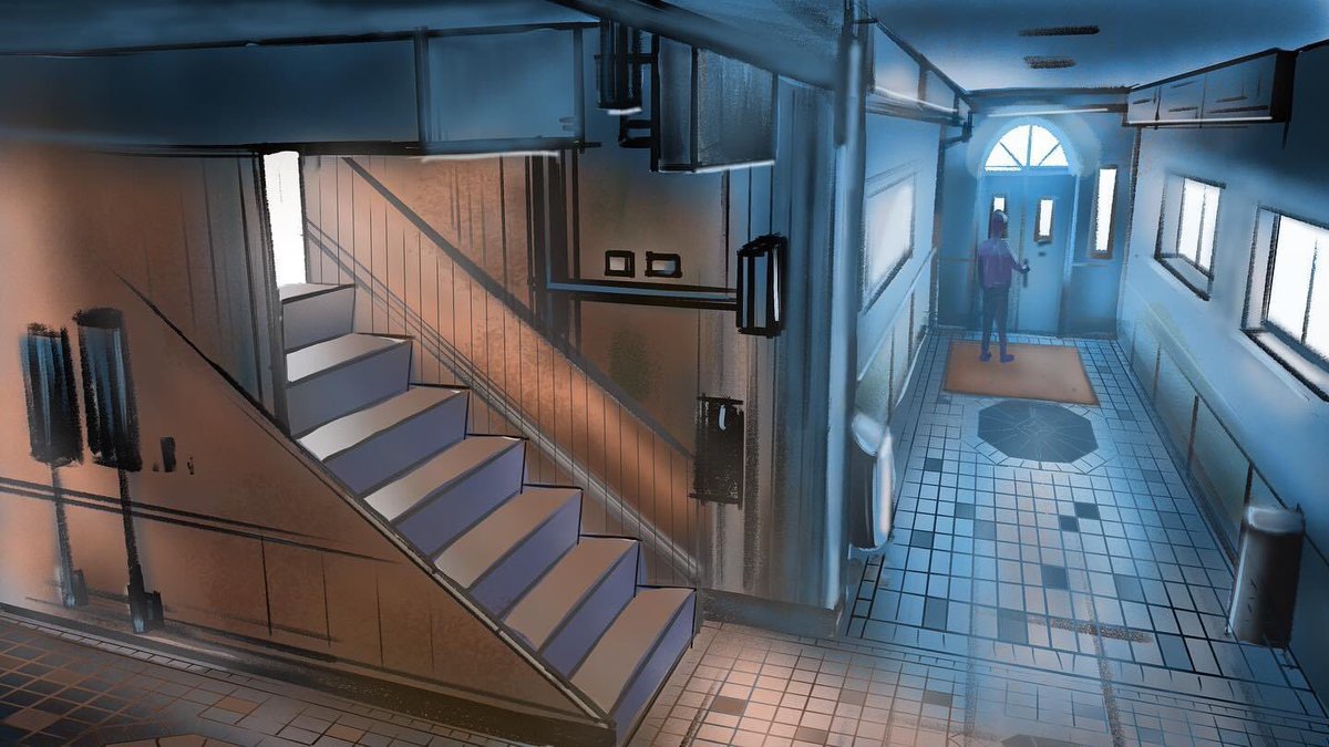 Experimenting with moody interiors on #procreate