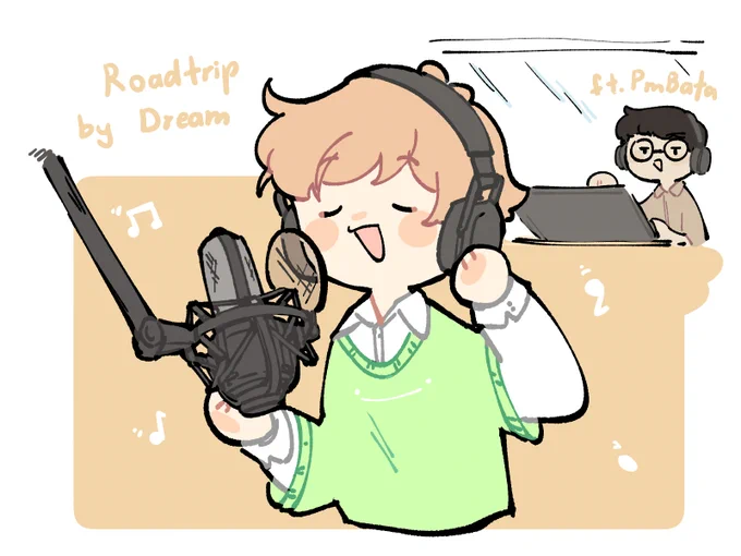 dream and pmbata recording in studio!!

#ROADTRIP #dreamfanart #PmBata @parkerbata 