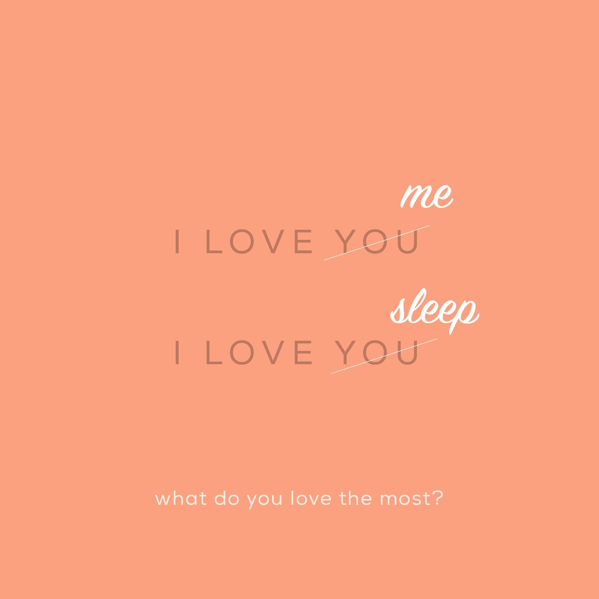 SleepyCat_India's tweet photo. To us, indulging in self love is indulging in sleep love.
What about you? Tell us in the comments below which do one you love more. ๐งก๐ค
.
.
.
#sleepycat #sleeplovers #loveyourself #lovesleeprepeat #sleephealth #sleeppriority https://t.co/ZbS4ojwxxl