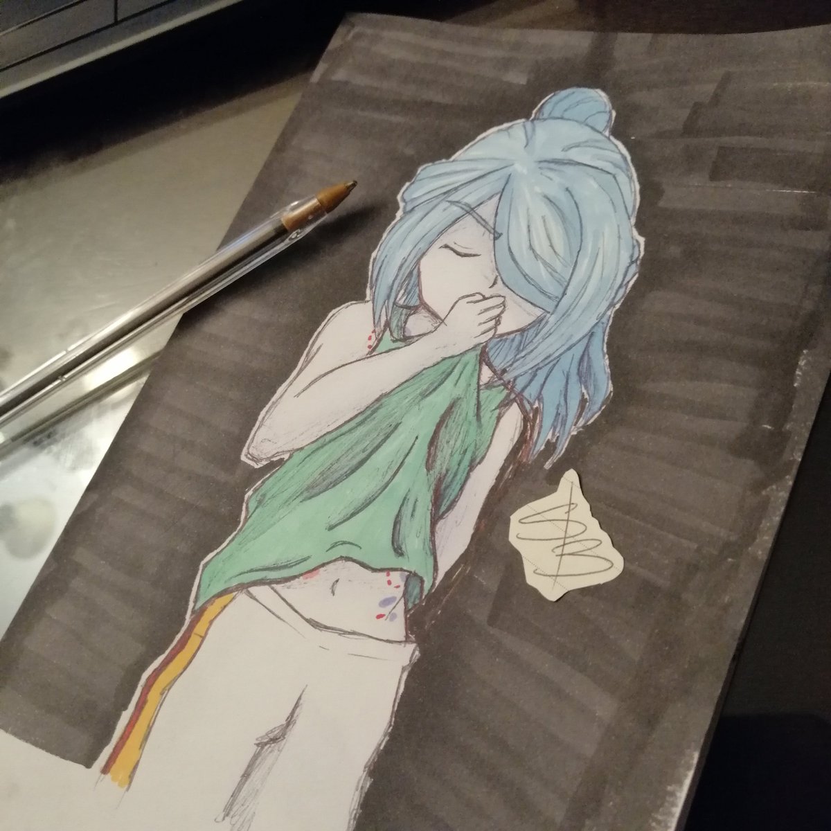 SilverWitch11's tweet photo. También parte del fic del día 6 de la #FuKazeWeek2021 

Tema: Skin Marks.

Es la secuencia de imágenes que le sigue a las de Fudou 💙💚 https://t.co/NCoYd8Q4oM