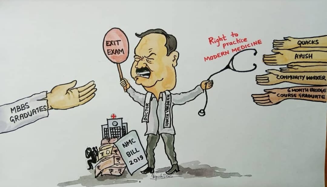 imajdnnational's tweet photo. Entry:2 Vignesh Dev,Malabar Med clg Kozhikode
Depicts current situation aptly @drharshvardhan @NMC_IND @IMAIndiaOrg @jayalal10 #SayNoToMixopathy @CartoonistSan @Meet_Ghonia @MANJULtoons @ANI @caricatured @satishacharya @Kirtishbhat @abhishek3939 @Cartoonistajay @akshaychanders https://t.co/uO3vrEHIW5