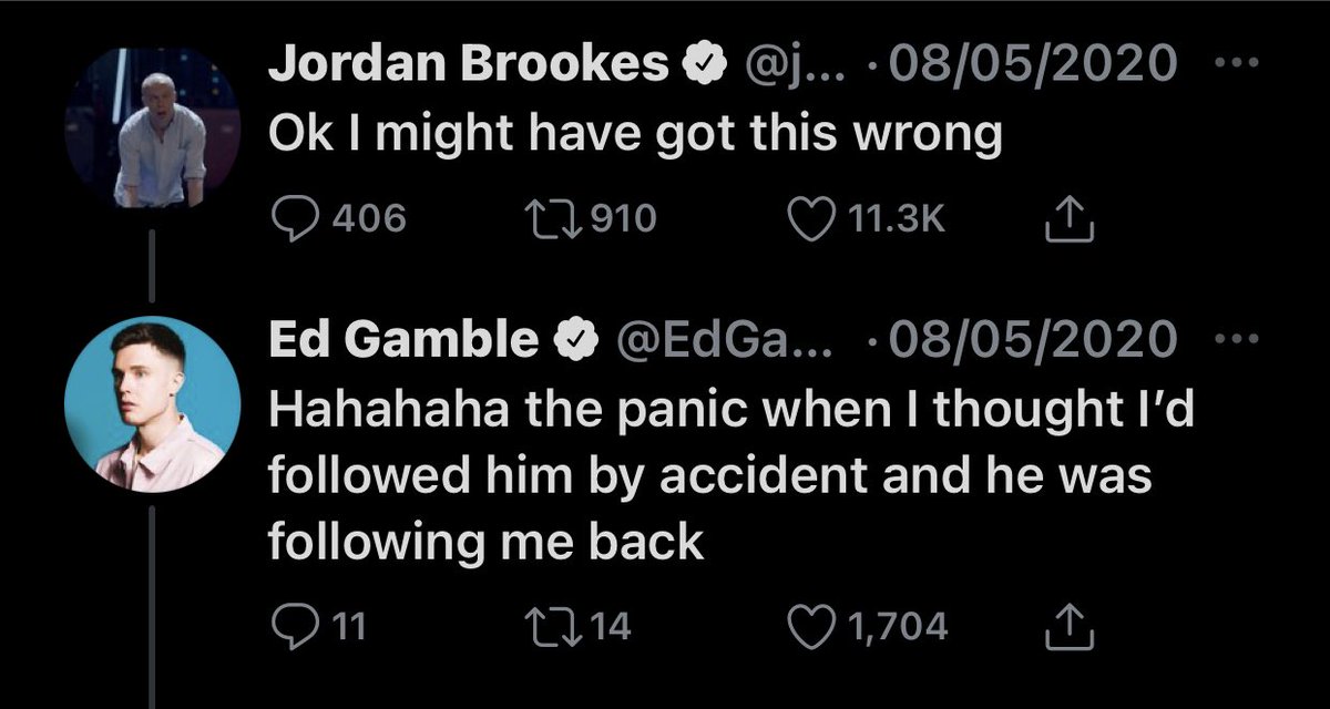 ed gamble (1st one him saying fuck glinner rights so true bestie + supporting trans artists)