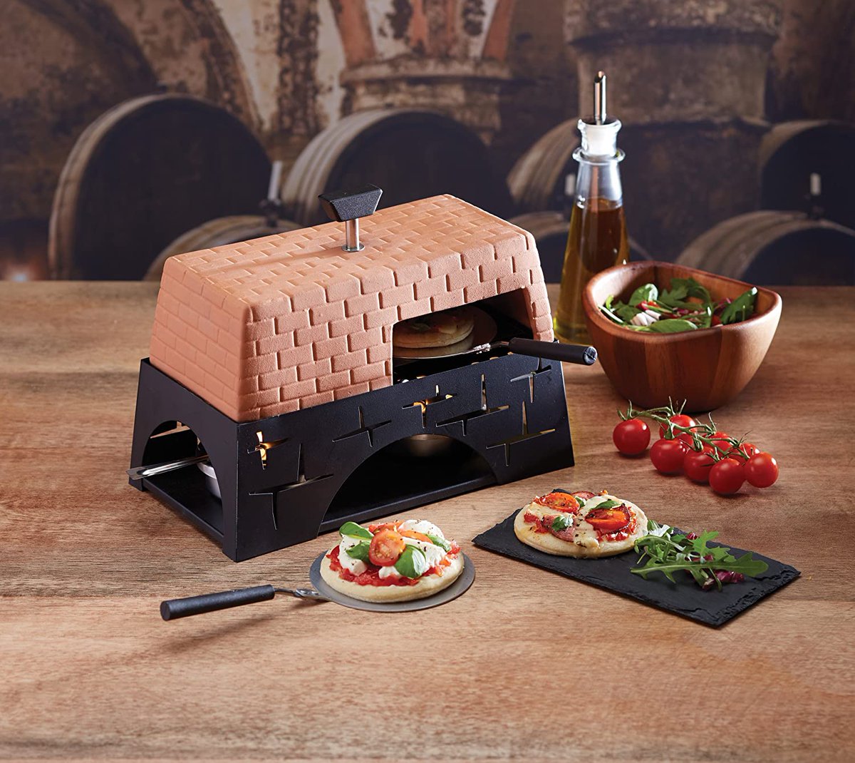 Tomorrow is National Pizza Day, time to get your pizza eating game on. Yes, you heard correctly! A whole day– 24 happy hours – to celebrate that yummy carb that almost no one can do without!

For a chance to #Win this terracotta Pizza Oven, comment with your most creative topping