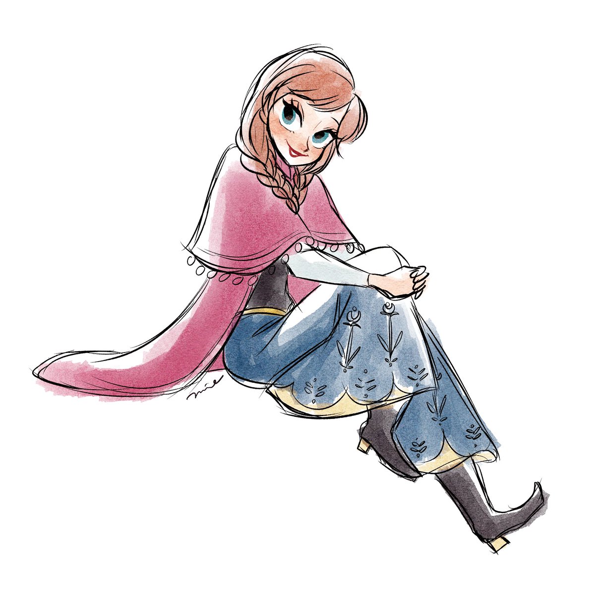 アナがかわいいポーズしてる海外グッズあったモシャ ミオチのイラスト アナがかわいいポーズしてる海外グッズあったモシャ ミオチのイラスト