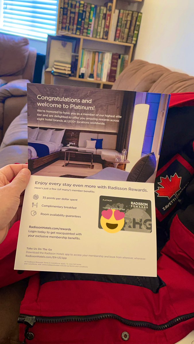 I am now a <a href="/Radisson/">Radisson</a> hotels platinum member...get in!! 🏆 <a href="/RadissonRewards/">Radisson Rewards</a>
