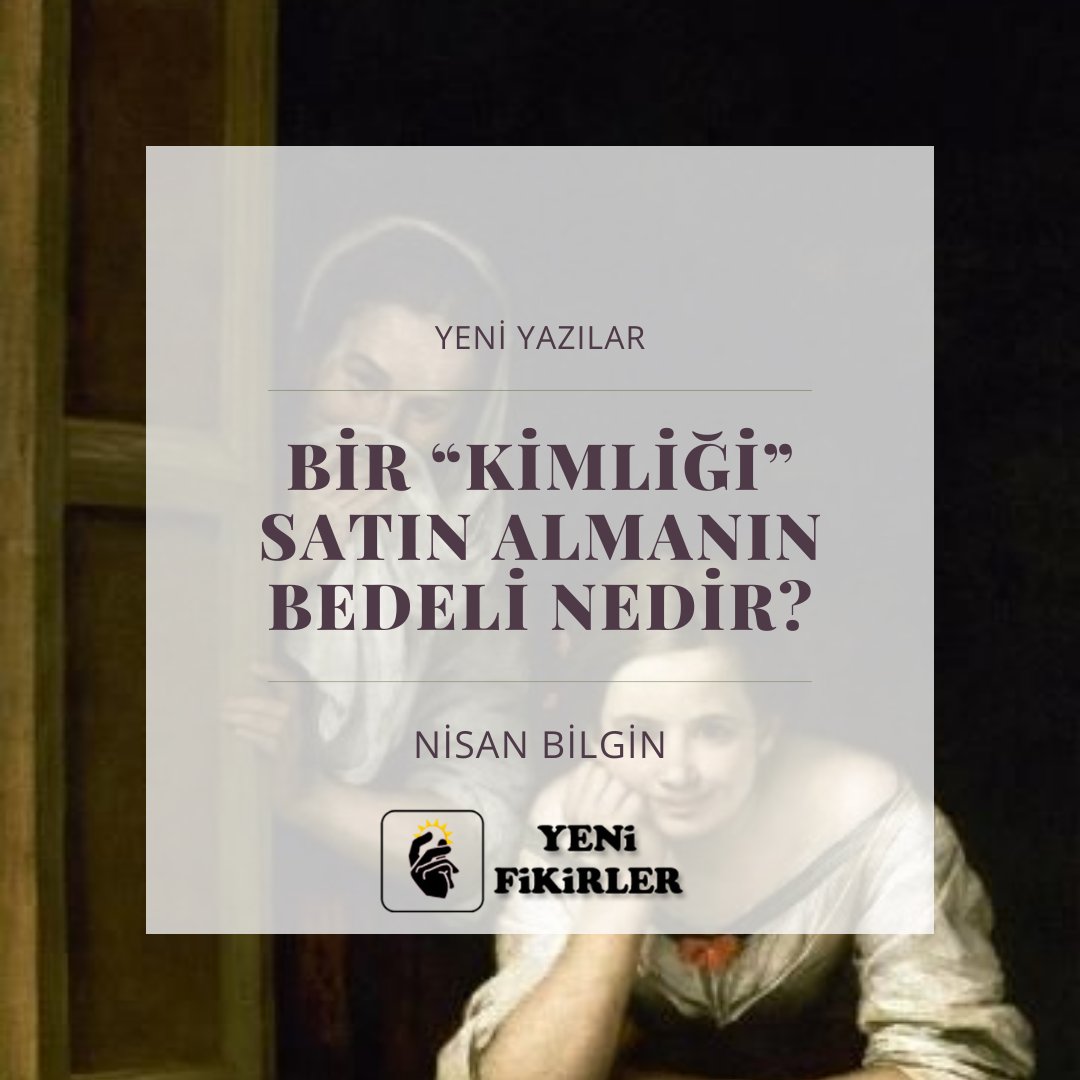 'Bizim için özündeki anlamından kopup toplumsal hayattaki boşluk doldurma ihtiyacını karşılayan her tanım, bizi kendine bağımlı kılma yolunda ilk adımı atmış olur.' Nisan Bilgin'in yeni yazısı sizlerle. yenifikirler.org/2021/01/28/bir… #yenifikirler #newideas