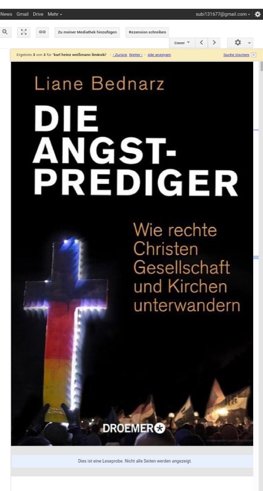 su_kunst's tweet photo. In dem Buch "Die #Angstprediger" von Liane #Bednarz wird die Verbindung und Haltung von Jürgen #Liminskis zur #NoAFD genauer aufgezeigt z.B. trat #Liminski 2016 als Referent der Thüringer #NoAFD-Fraktion von Björn #Höcke auf. https://t.co/kiQNTT8p0q