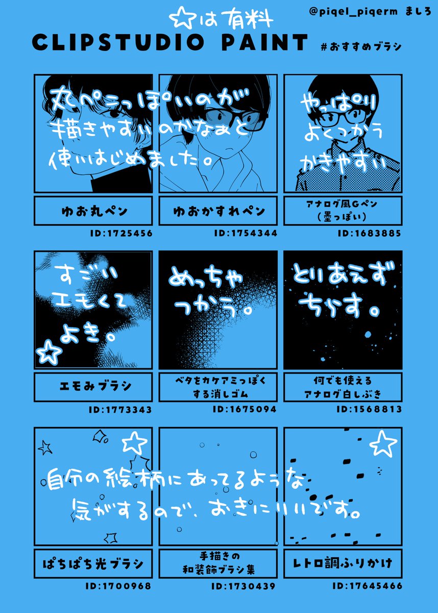 17年にクリスタのおすすめブラシをまとめたんですけど こういうの Miu40 Piqel Piqerm ピケルピケルム の漫画 17年にクリスタのおすすめブラシをまとめたんですけど こういうの Miu40 Piqel Piqerm ピケルピケルム の漫画