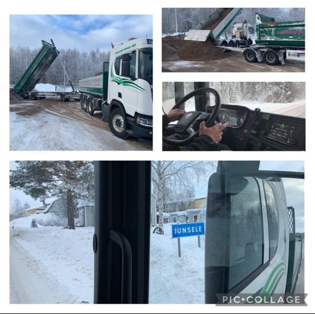 ab_grus's tweet photo. Fyller på mer 'ammunition' till halkbekämpning på alla landsvägar runt #Junsele.
#Nollvision #FixaVägen

Levererat med en av våra moderna klimatsmarta 70 tons högkapacitetslastbilar.
#BK4 #Porfyrberget @ScaniaSverige #R540XT

Tack Malin för snygga bilder. https://t.co/biHokwEU8K