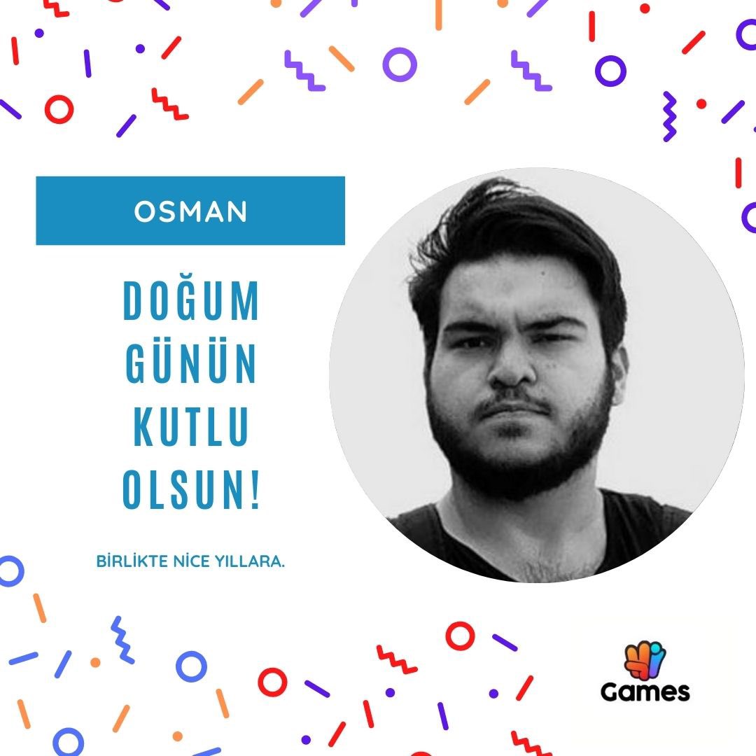 wearehigames's tweet photo. 🎊🎉 Enerjin ve heyecanınla ekibimizin bir parçası olduğun için çok mutluyuz! Birlikte nice başarılara ve oyunlara...
🎮
Doğum günün kutlu olsun Osman! 🎂🧡
#higames #gamedevelopment #gamedevjobs #gamesindustry #oyungeliştirme #crew https://t.co/wB1wIpZVrO